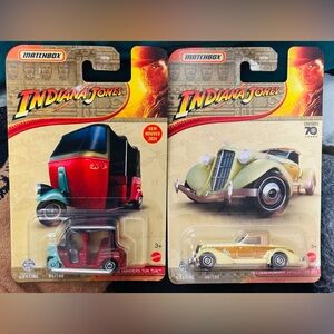Matchbox Indiana Jones Die Cast Tuk Tuk & Auburn Speedster